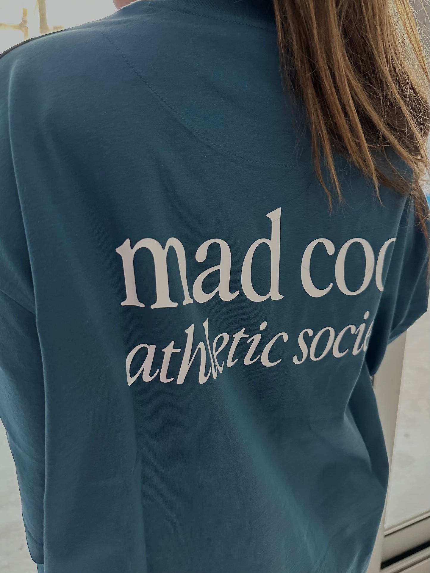 Oversized Cropped Mad Cool Athletic Society Tee