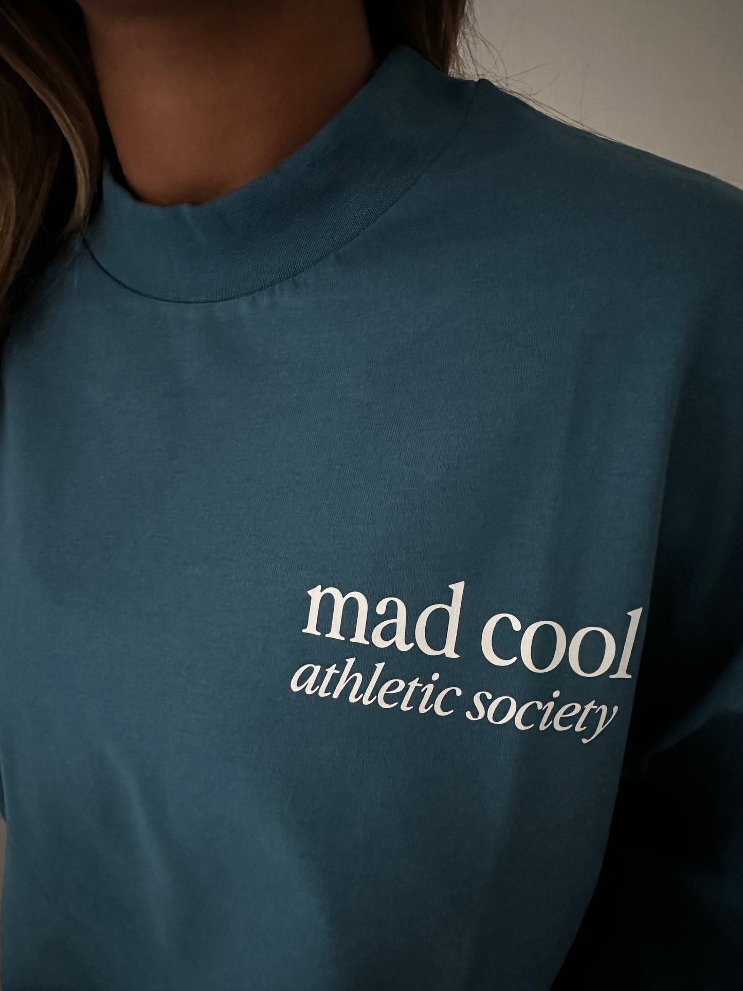 Oversized Cropped Mad Cool Athletic Society Tee