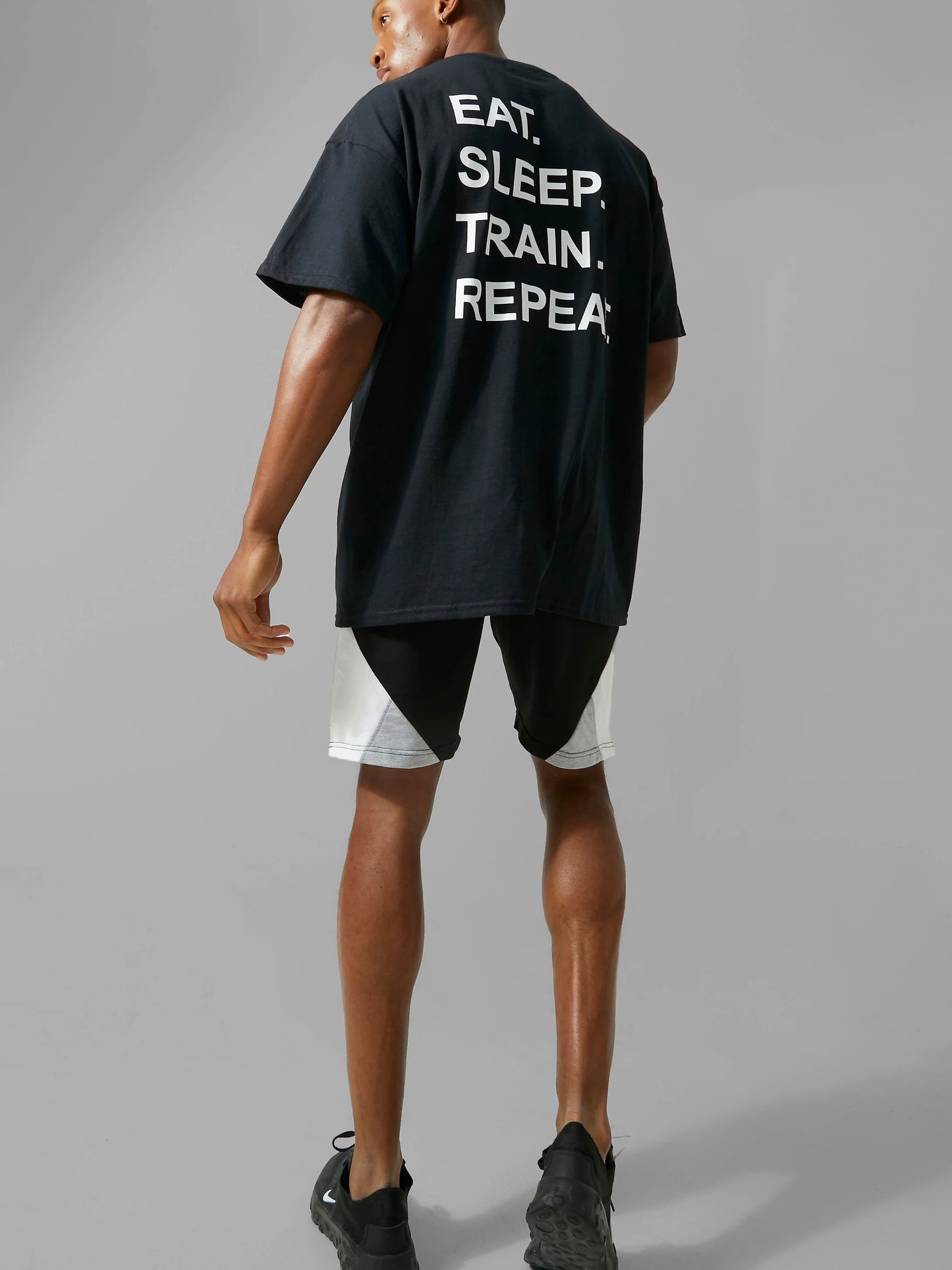 Oversized Eat, Sleep, Train, Repeat Tee