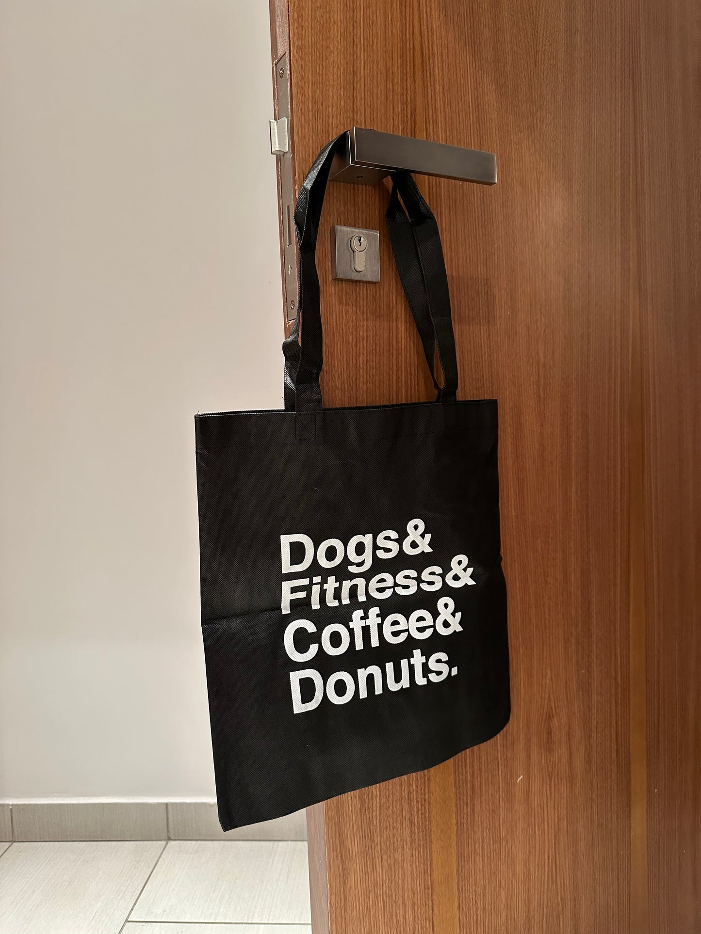 Dogs & Fitness & Coffee & Donuts Tote