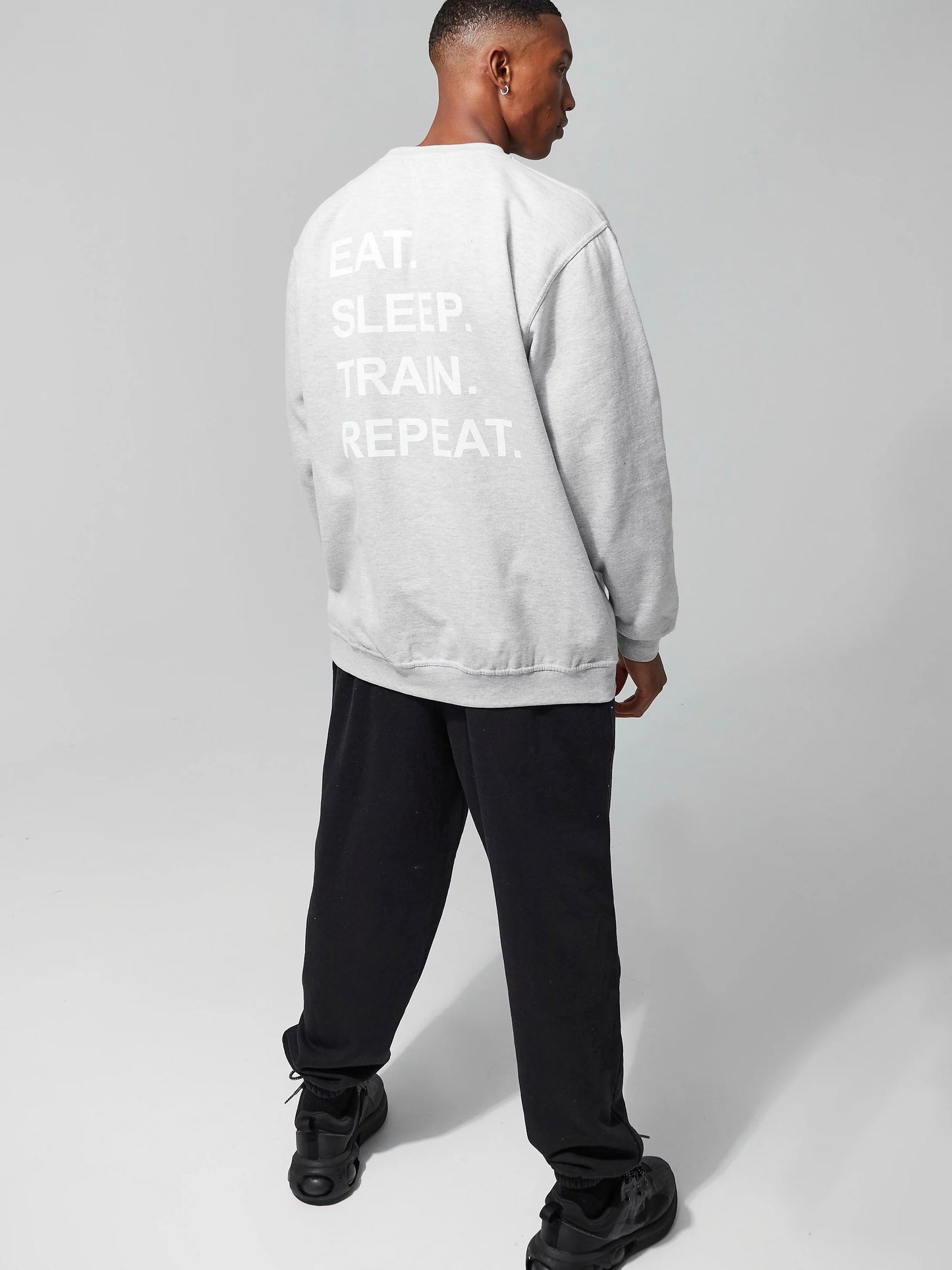 Eat, Sleep, Train, Repeat Crewneck Sweater