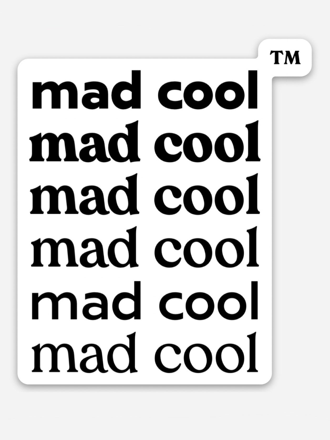 Mad Cool Classic Print Sticker