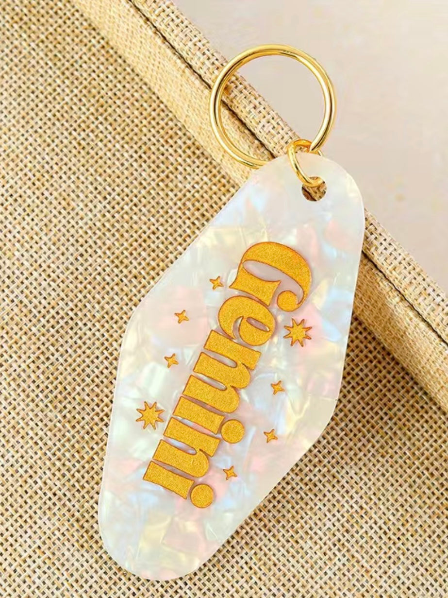 Retro Horoscope Motel Keychain