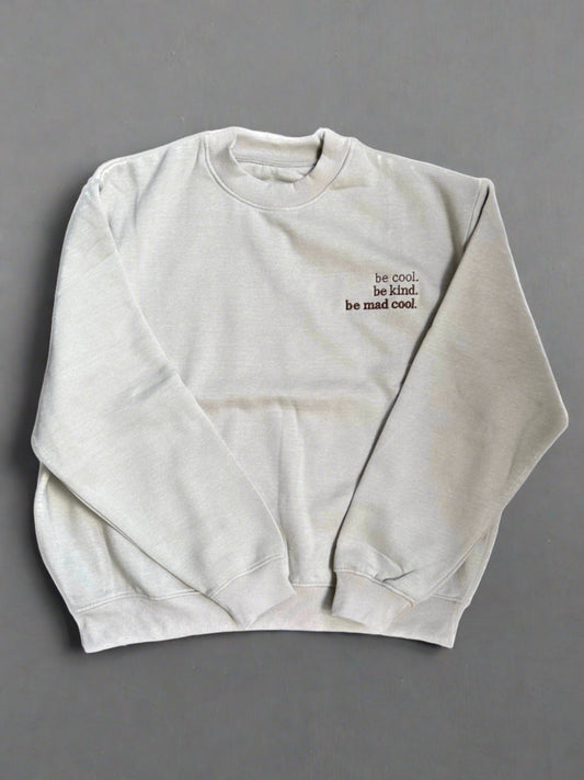 Oversized Boxy Mad Cool Motto Crewneck