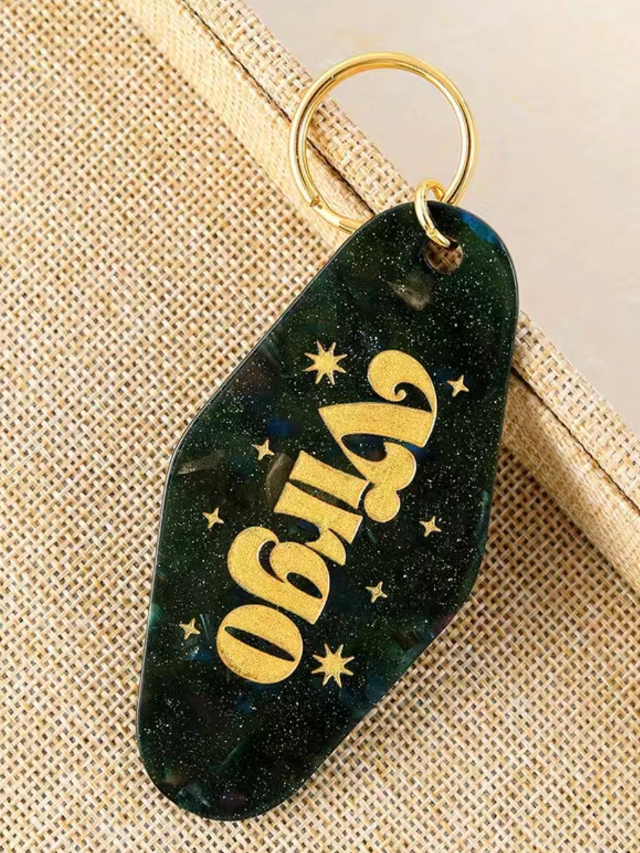 Retro Horoscope Motel Keychain