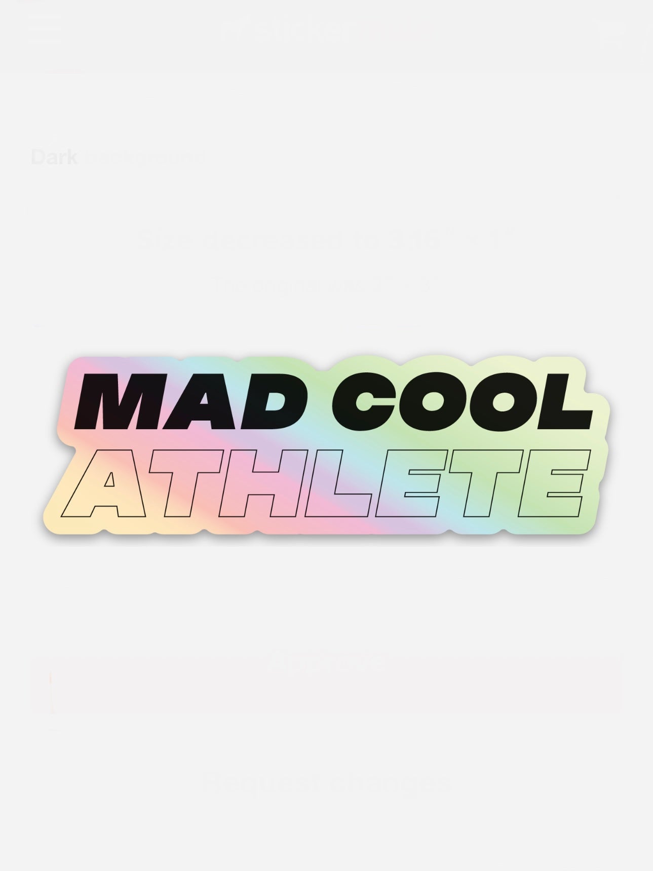 Mad Cool Athlete Holographic Sticker