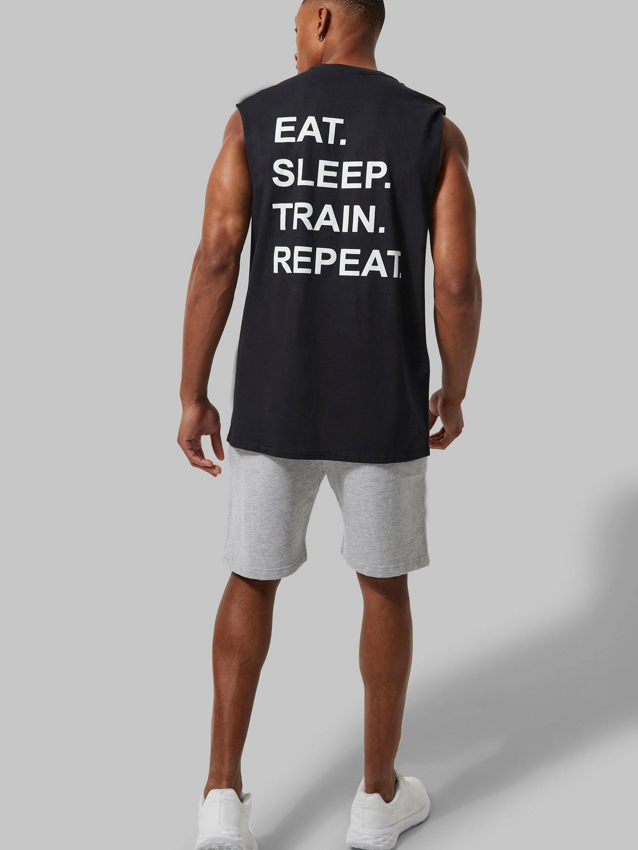 Oversized Eat, Sleep, Train, Repeat Tank