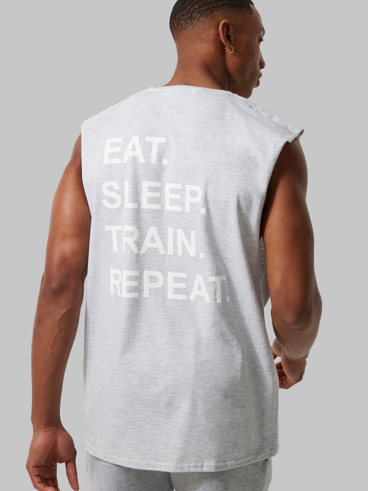 Oversized Eat, Sleep, Train, Repeat Tank