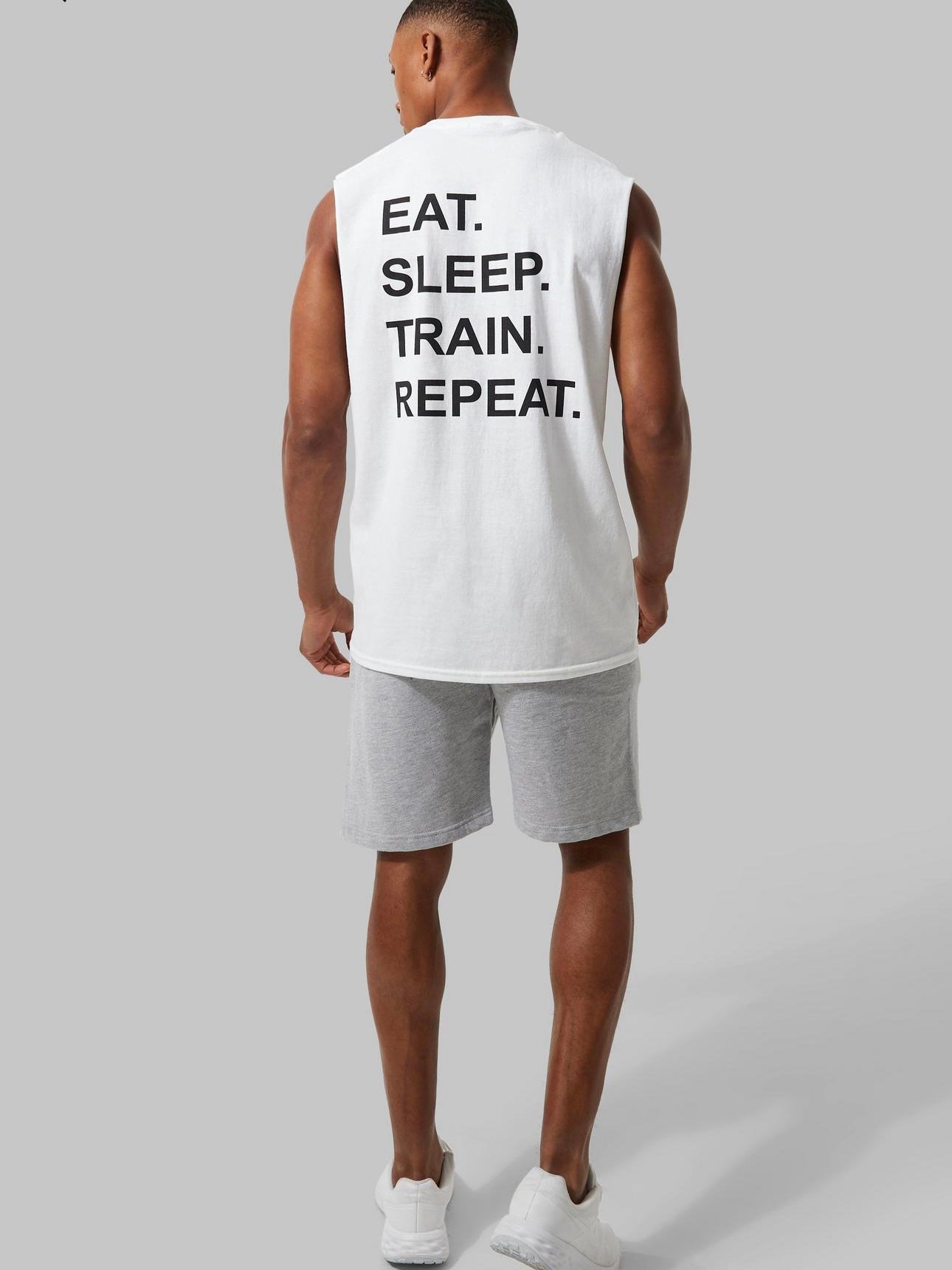 Oversized Eat, Sleep, Train, Repeat Tank