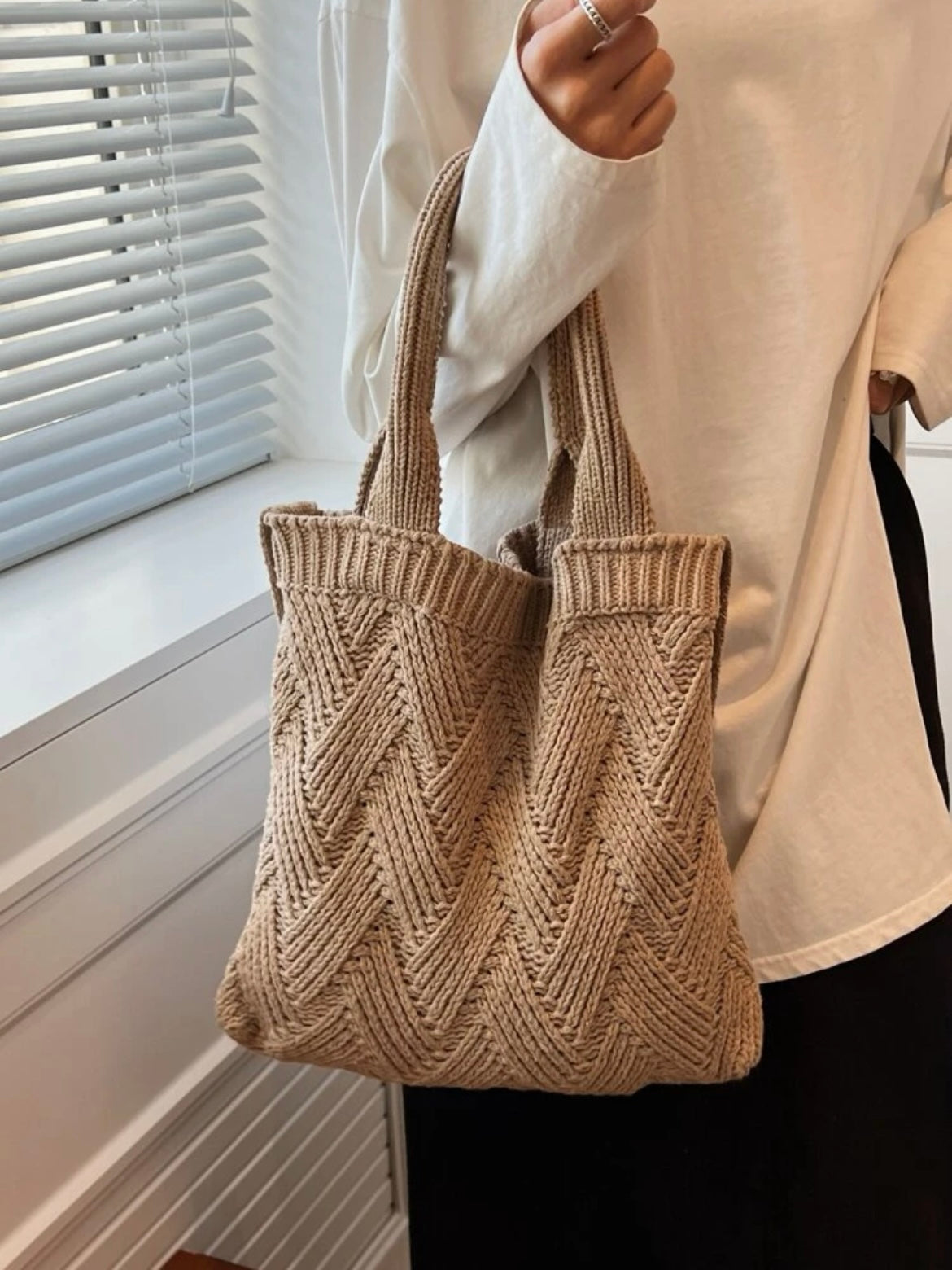 Knit Double Handle Tote