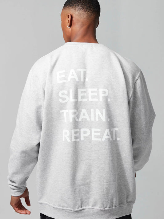 Eat, Sleep, Train, Repeat Crewneck Sweater