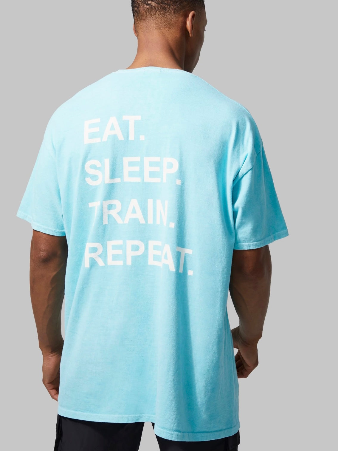 Oversized Eat, Sleep, Train, Repeat Tee